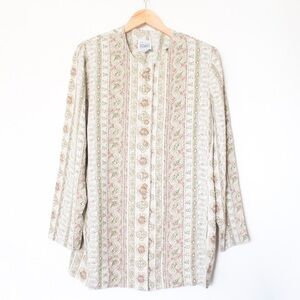 R&M Richards by Karen Kwong | Vintage 80's Long Sleeve Paisley Blouse | Size 16